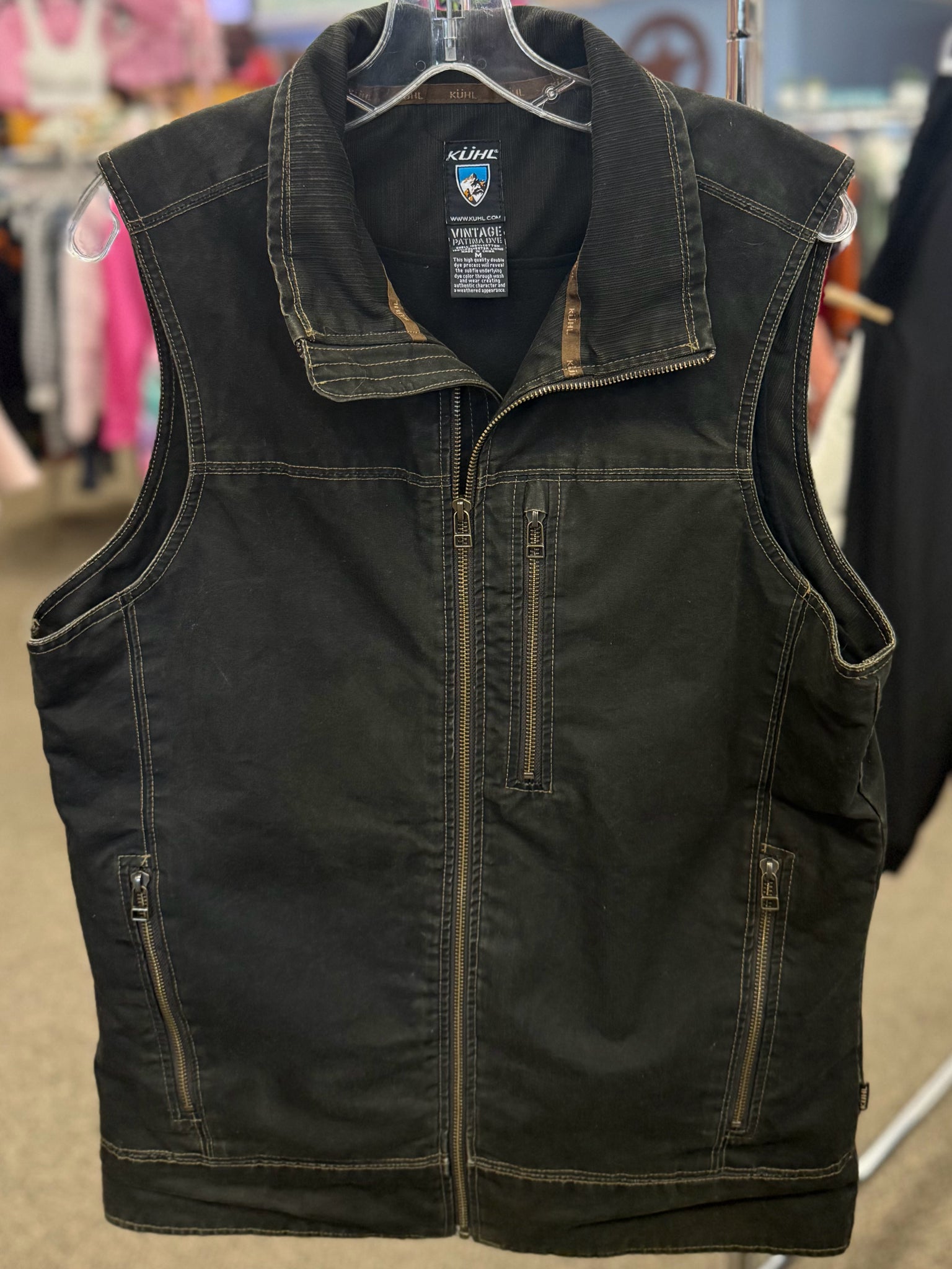 Pre-owned KUHL Faded Black Men Size M MENS Designer Vest
