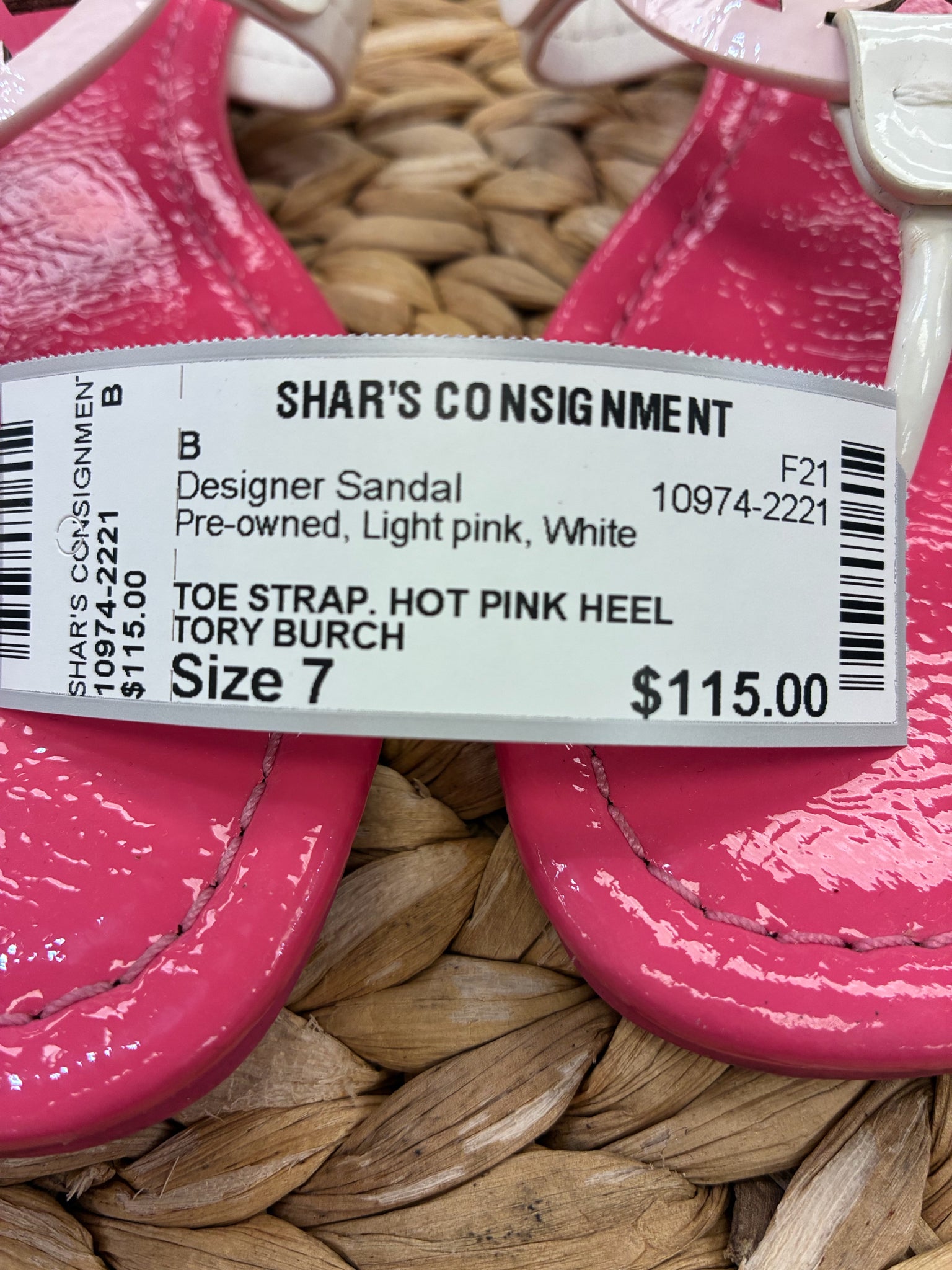 Pre-owned TORY BURCH Light pink White Size 7 Designer Sandal