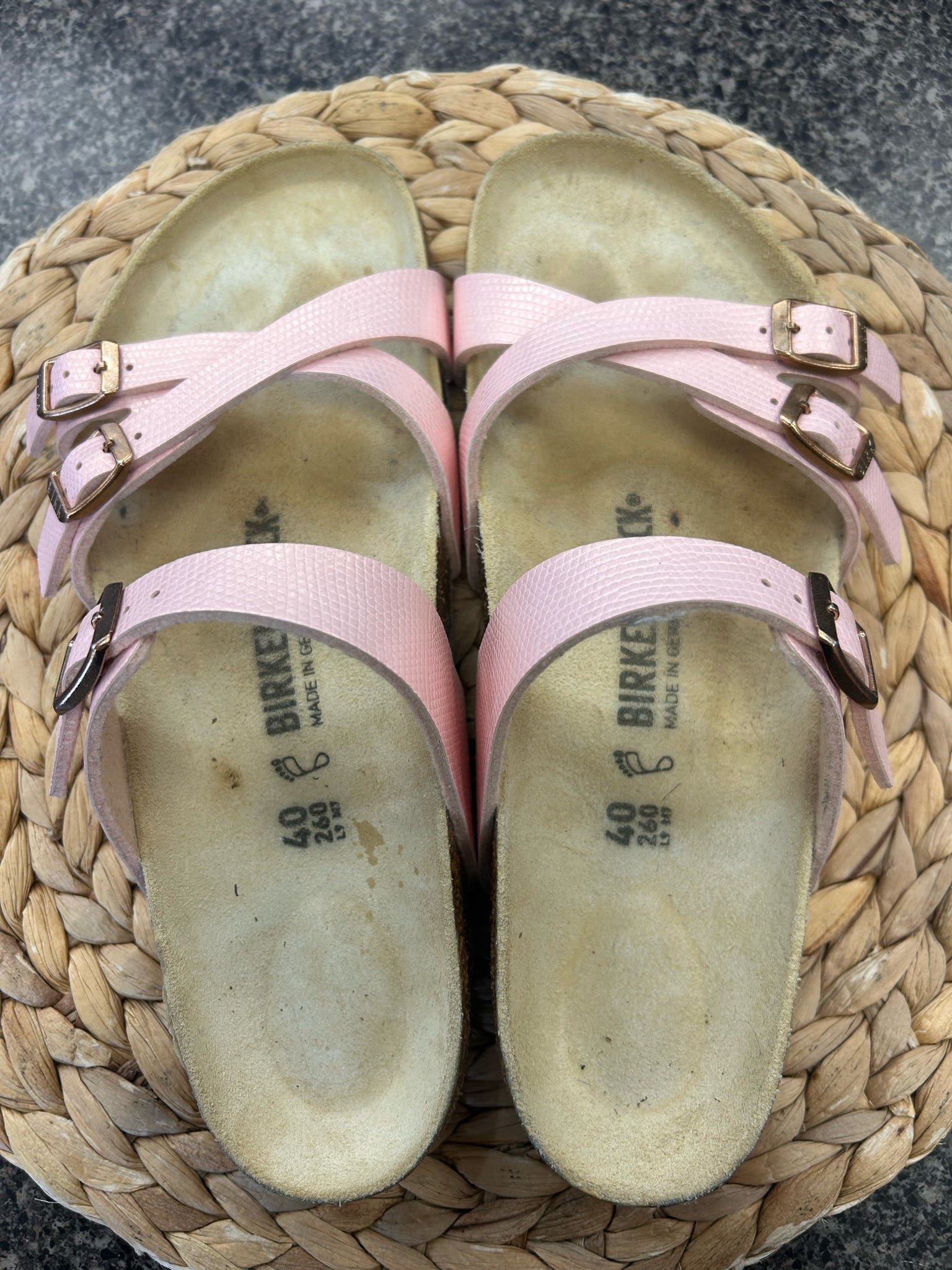 Pre-owned BIRKENSTOCK Pink Size 9.5 Designer Sandal