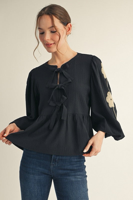 New JODIFL Black Blouse