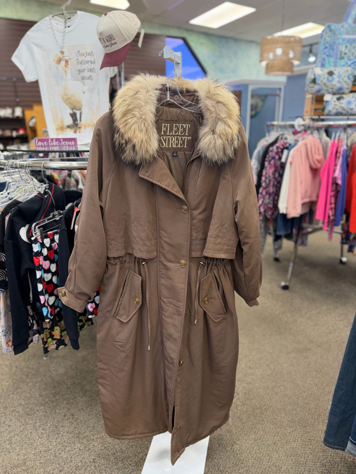 Pre-owned FLEET STREET Olive Size M/L Long Sleeve Coat