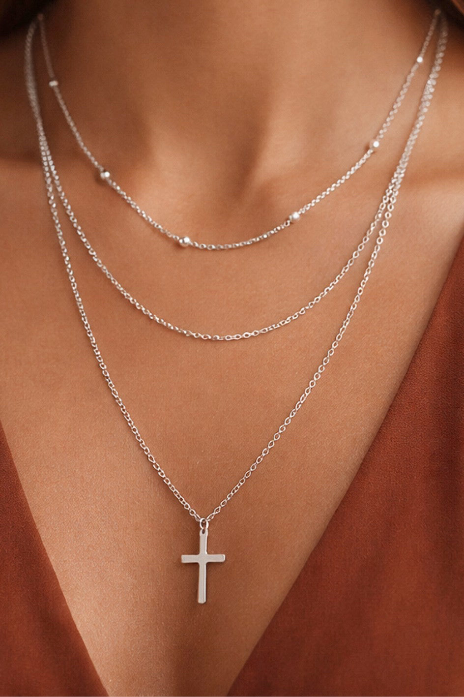 New MIA Silver Stainless Steel Necklace