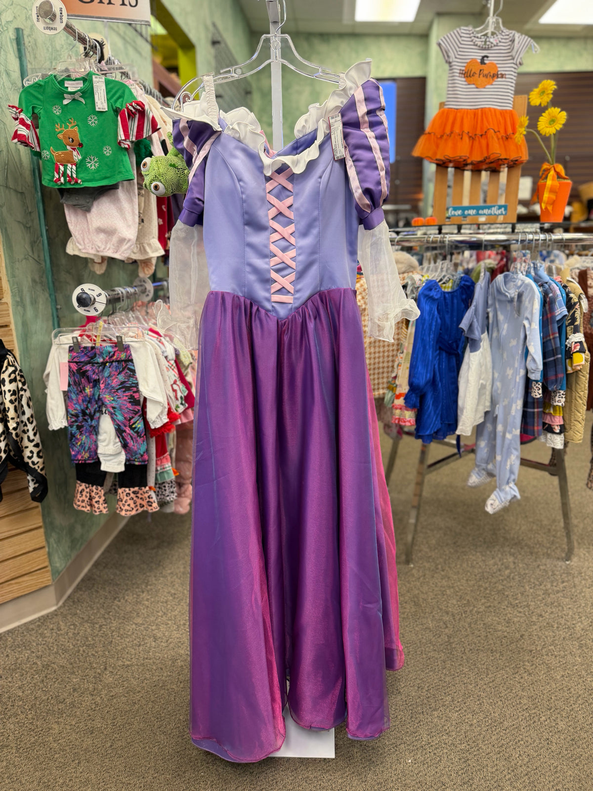 Pre-owned No Brand Blue Purple Sparkle Size 7 Quarter Sleeve Dress