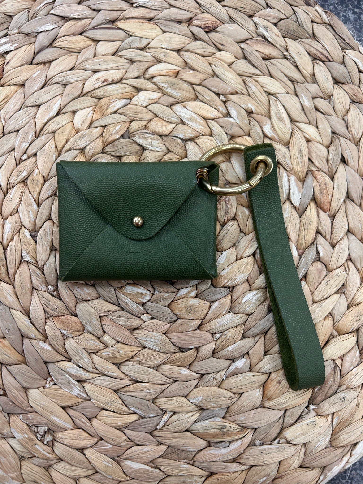 Pre-owned AVRYN CO Dark green WALLET SIZE X Small Wallet