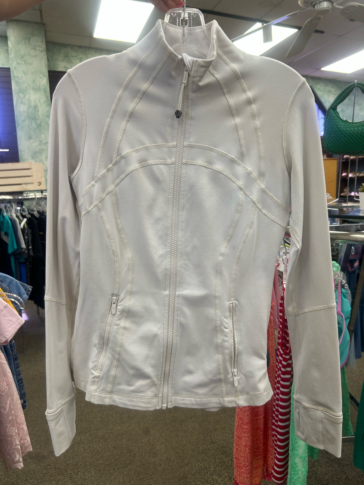 Pre-owned Lululemon Cream Size: S Long Sleeve Light Wt Jacket