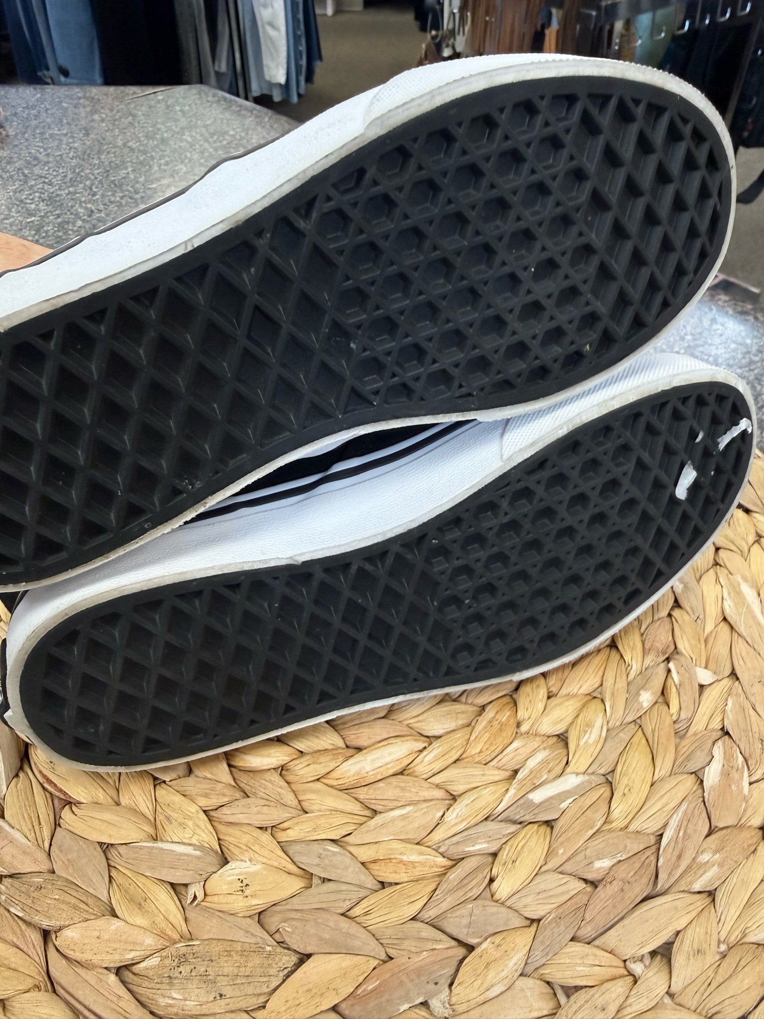 New Without Tag VANS Black check Black C-SIZE 4 Boys Shoes