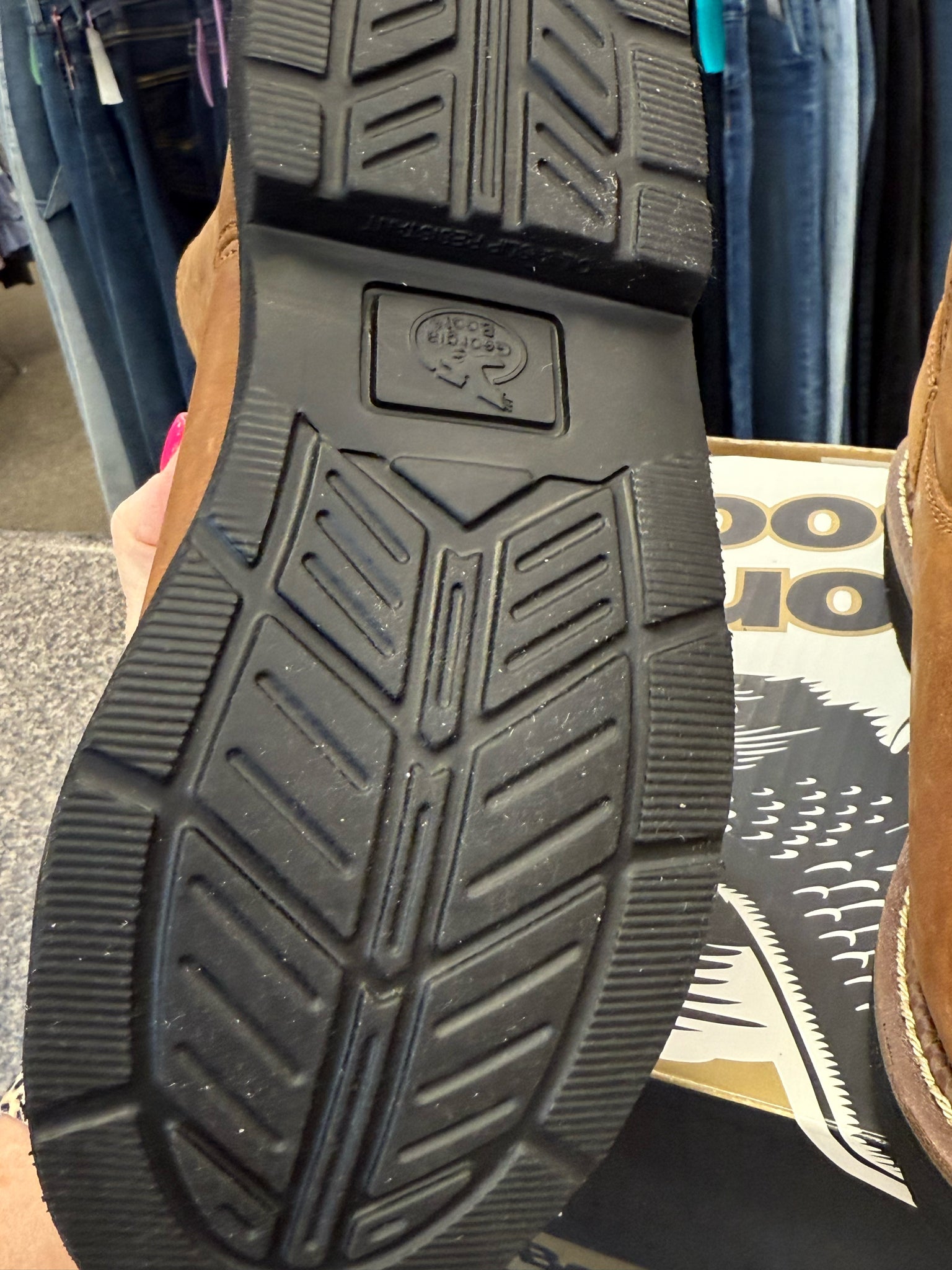 New Without Tag GEORGIA Brown C-SIZE 5.5 BOYS Designer Boot