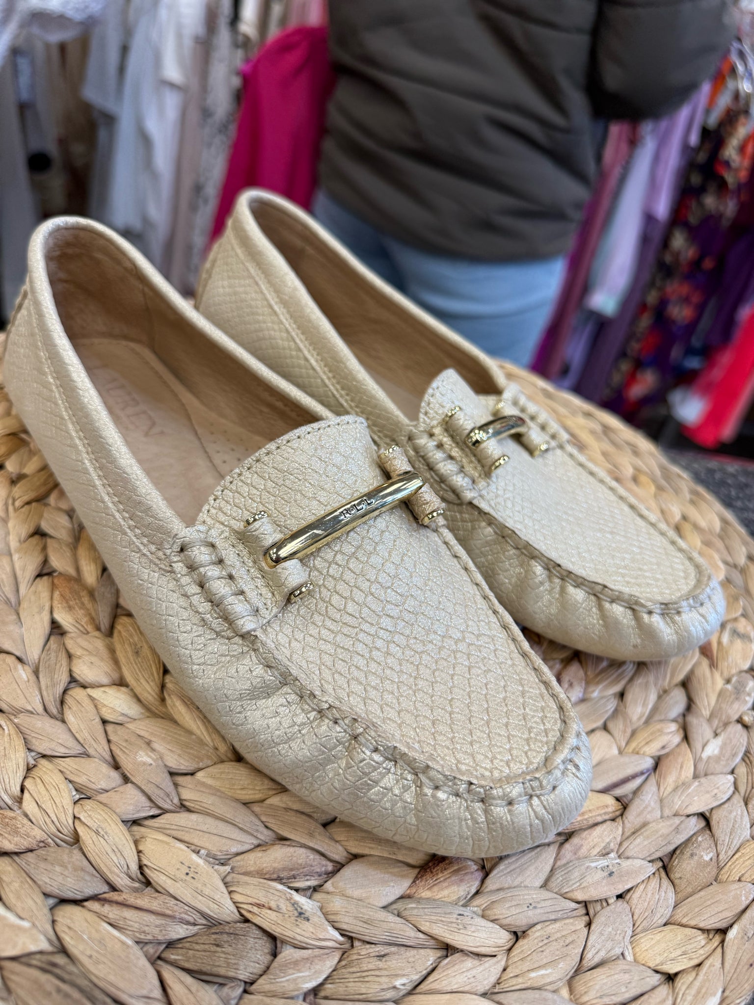 Pre-owned RALPH LAUREN Gold Size 8.5 Shoe