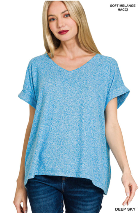 New Zenana Teal blend Size S Short Sleeve Tee