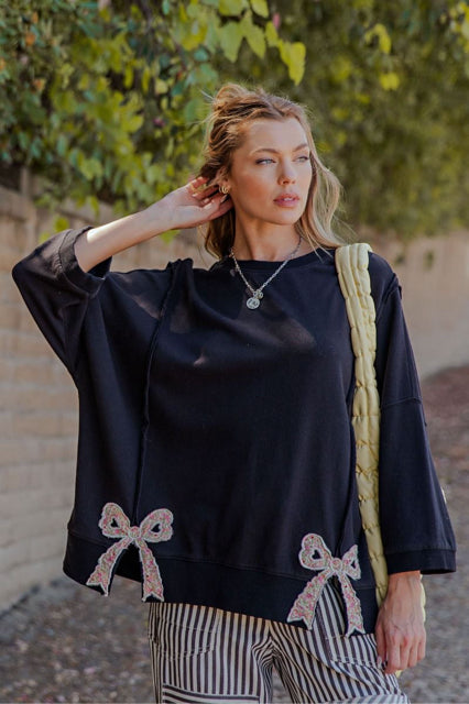 New EASEL Black Size M/L Short Sleeve Sweatshirt