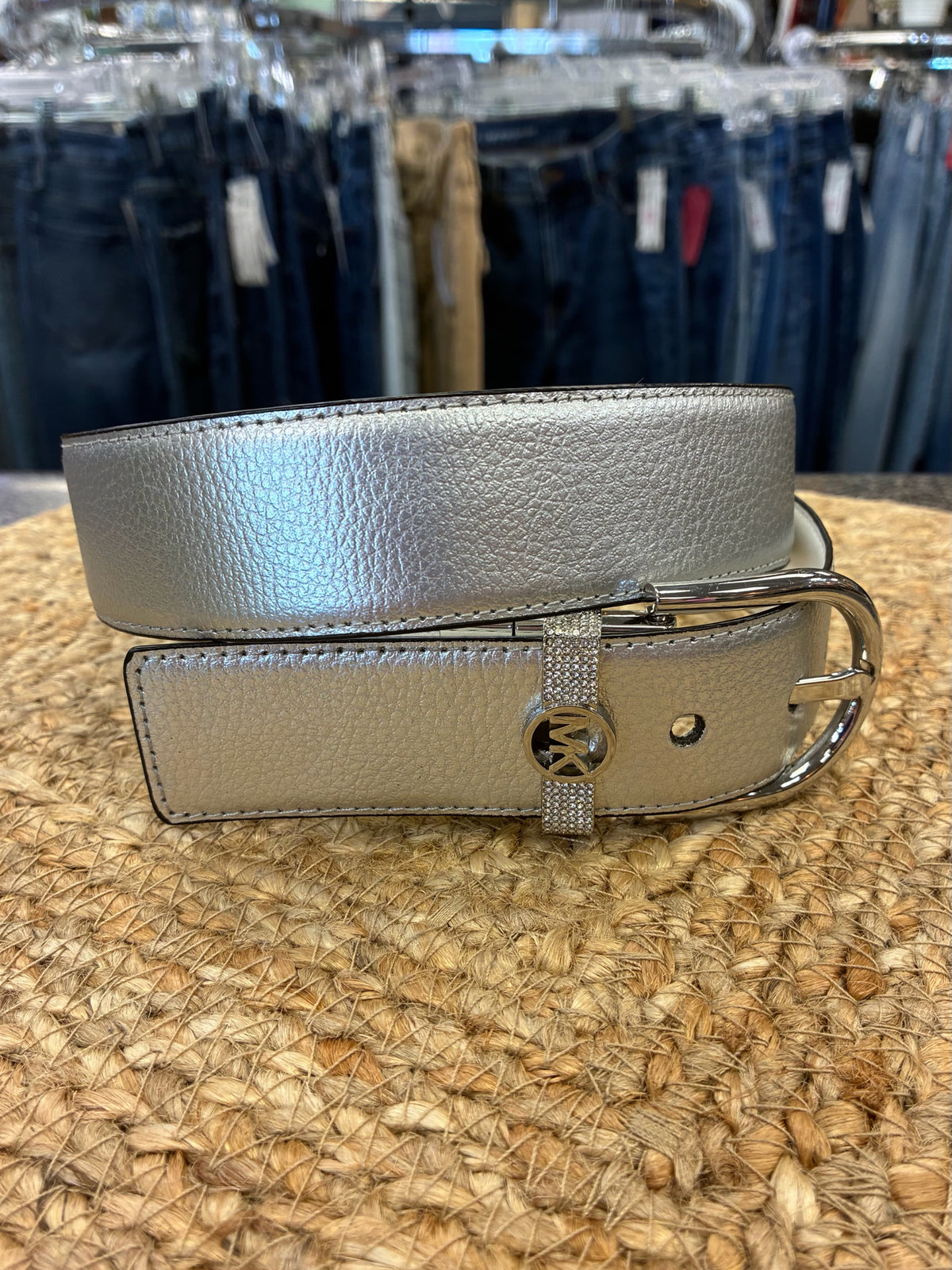 Pre-owned MICHAEL KORS Silver Blouse Size M BELT