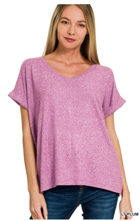 New Zenana Fuschia Blend Size S Short Sleeve Tee