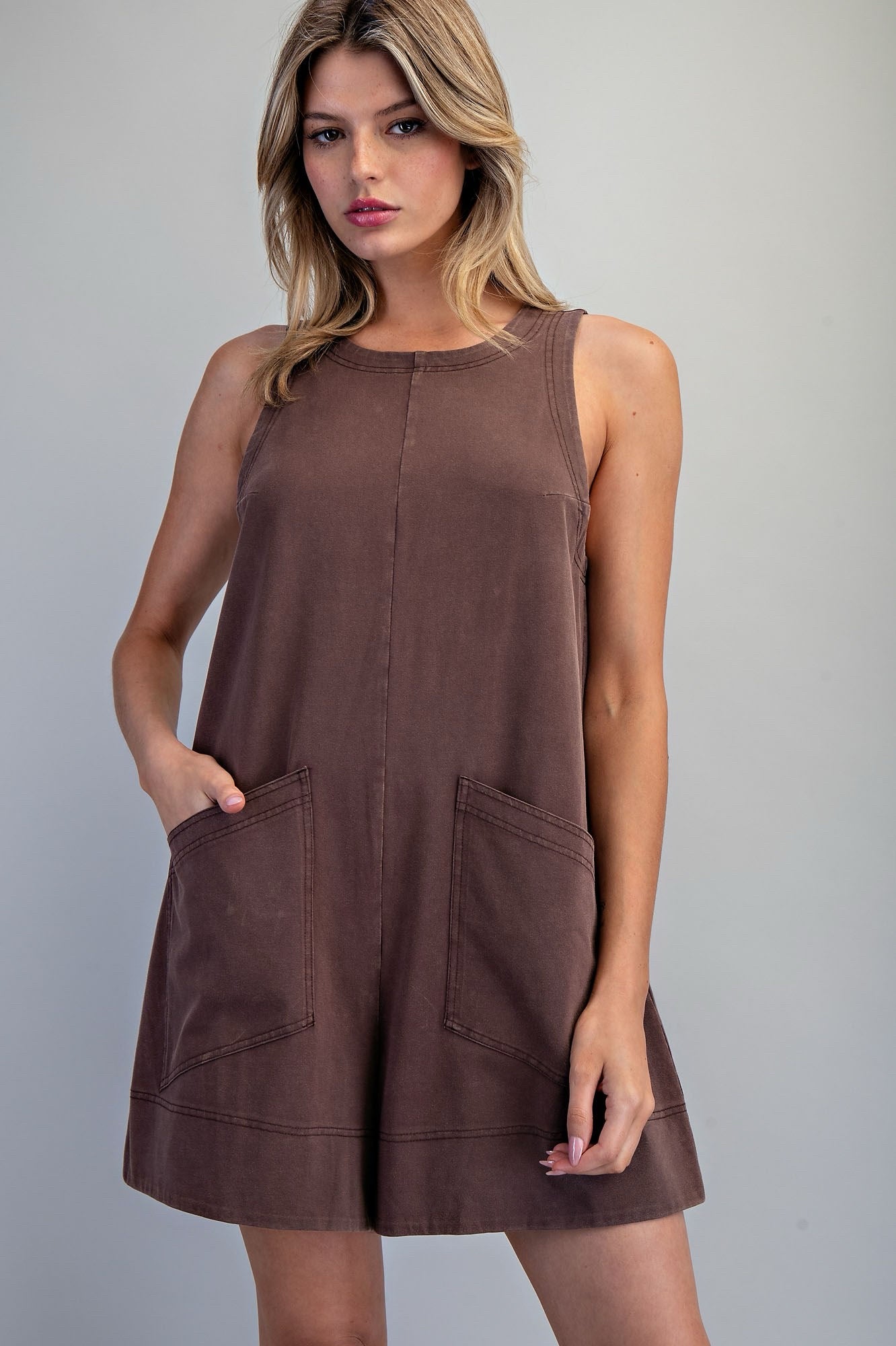 New EE:SOME Brown Size Small Sleeveless Shorts Jumper