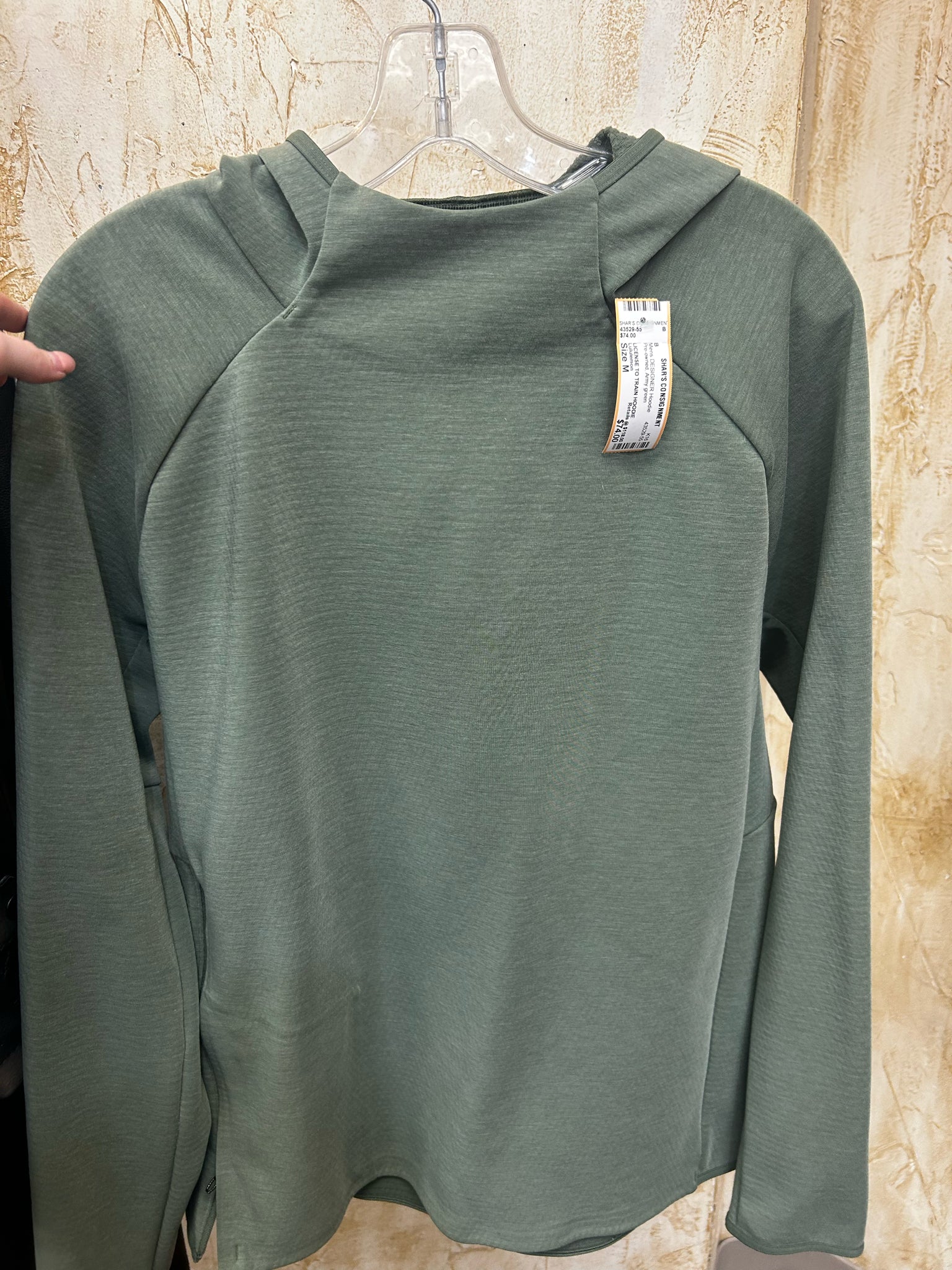 Pre-owned Lululemon Army green Size* M Designer Hoodie