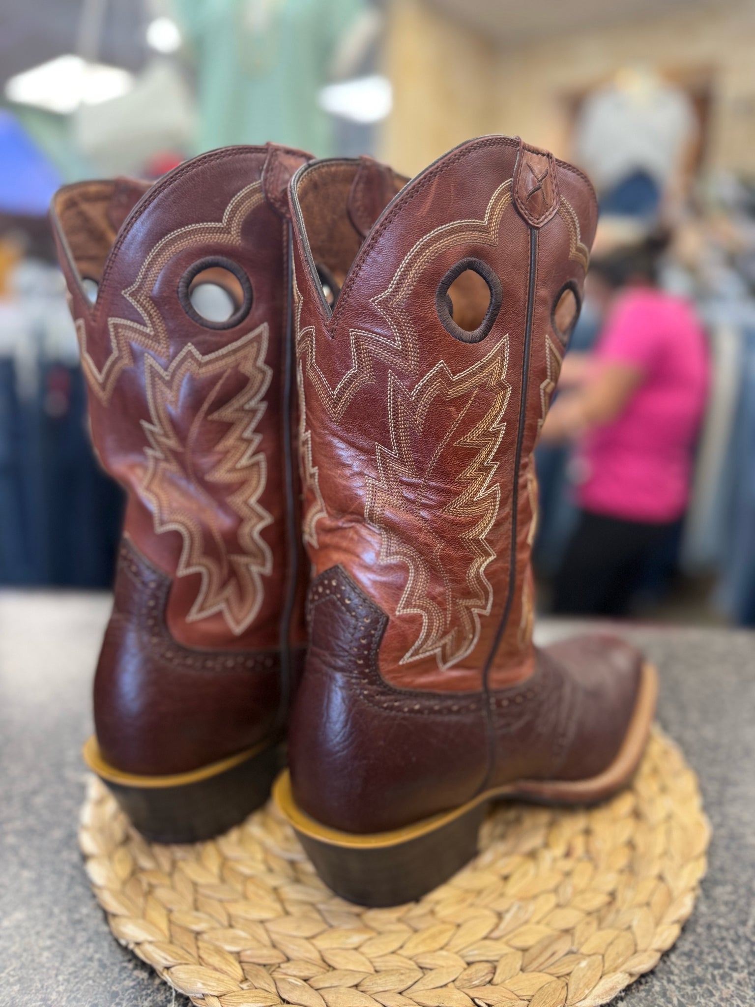 Pre-owned TWISTED X Dark brown Brown SHOE SIZE 10 Mens Designer Boot