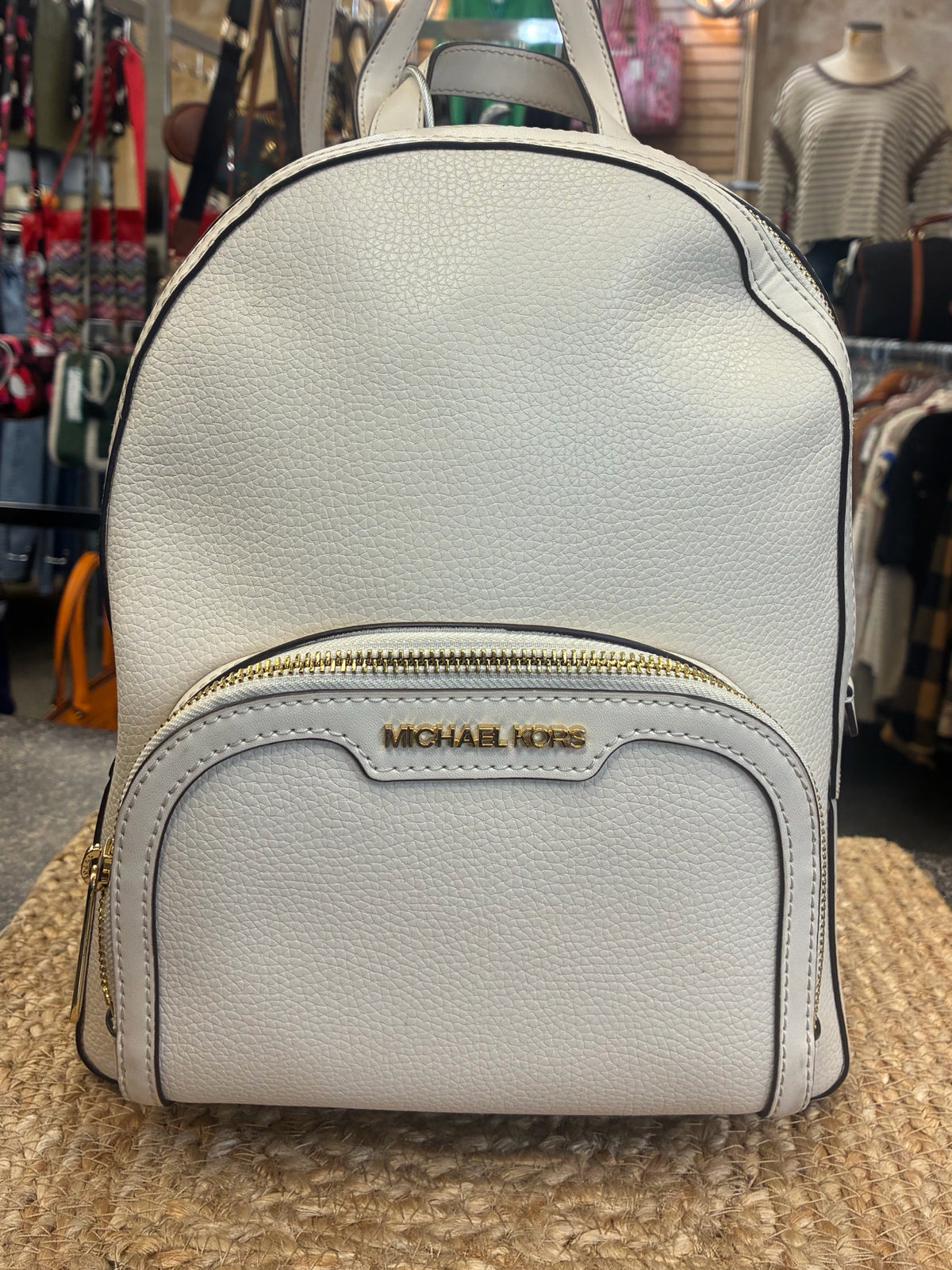 Pre-owned MICHAEL KORS Off white Backpack Designer Purse