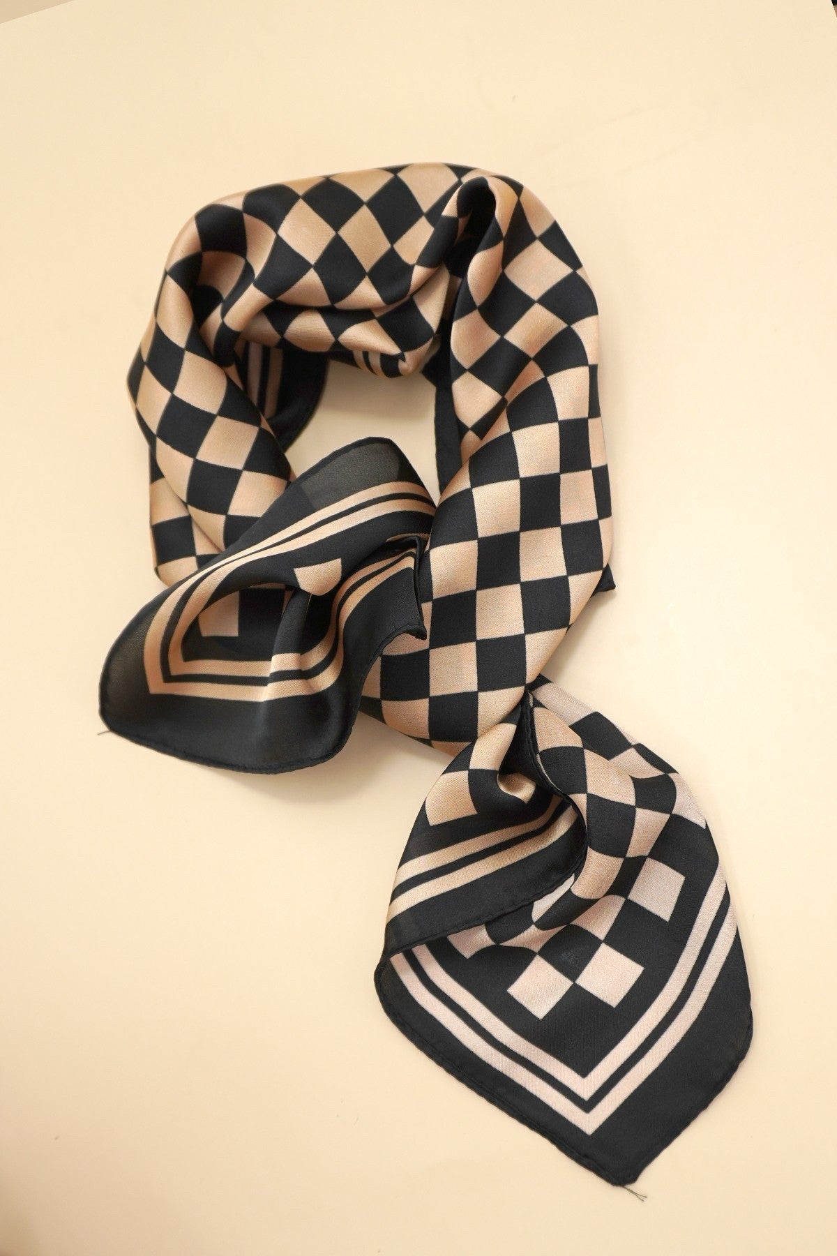New Josslyn Black Brown Check Scarf