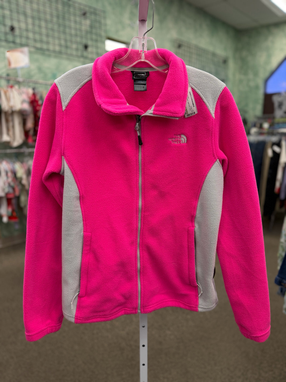 Pre-owned NORTH FACE Hot pink Light Gray Size: M Long Sleeve Light Wt Jacket