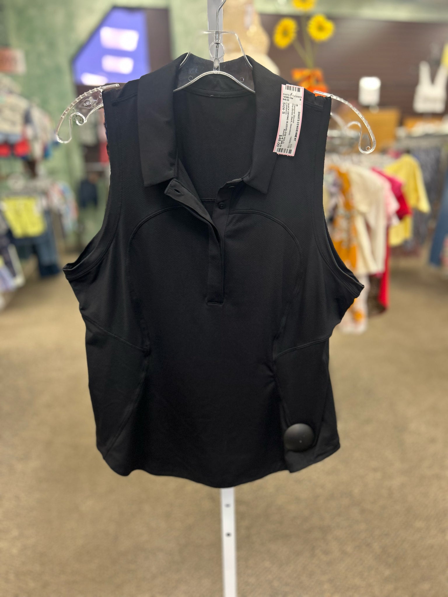 Pre-owned Lululemon Black Sleeveless Size: S Designer Blouse