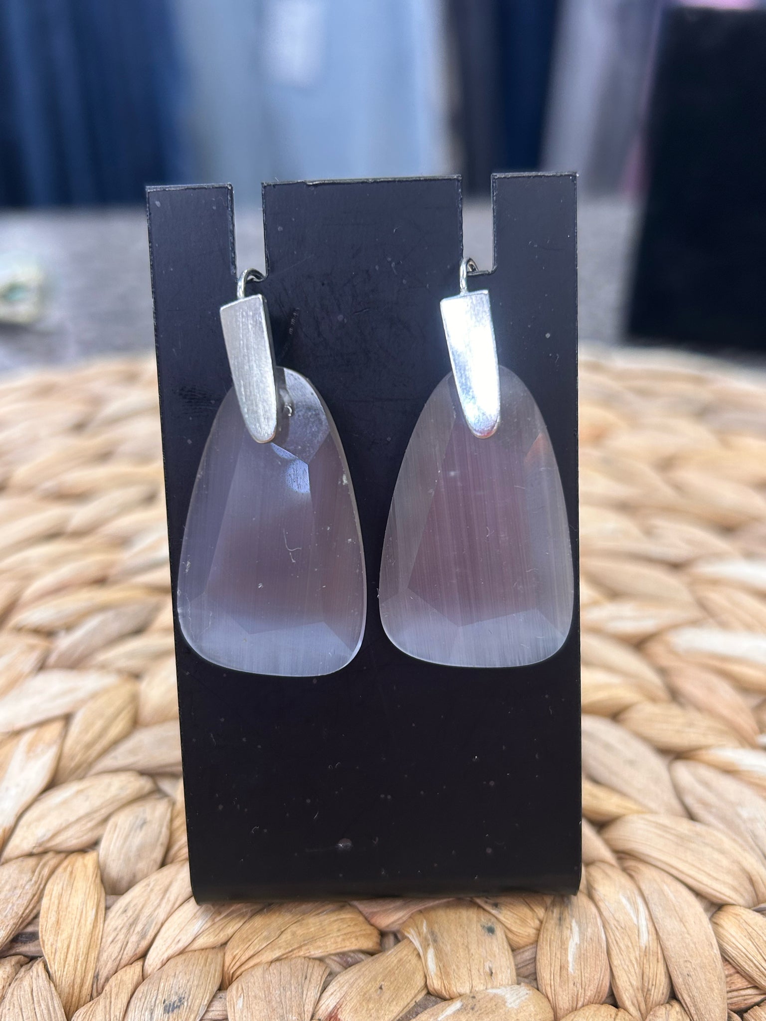 Pre-owned KENDRA SCOTT PEWTER Silver Designer Earring