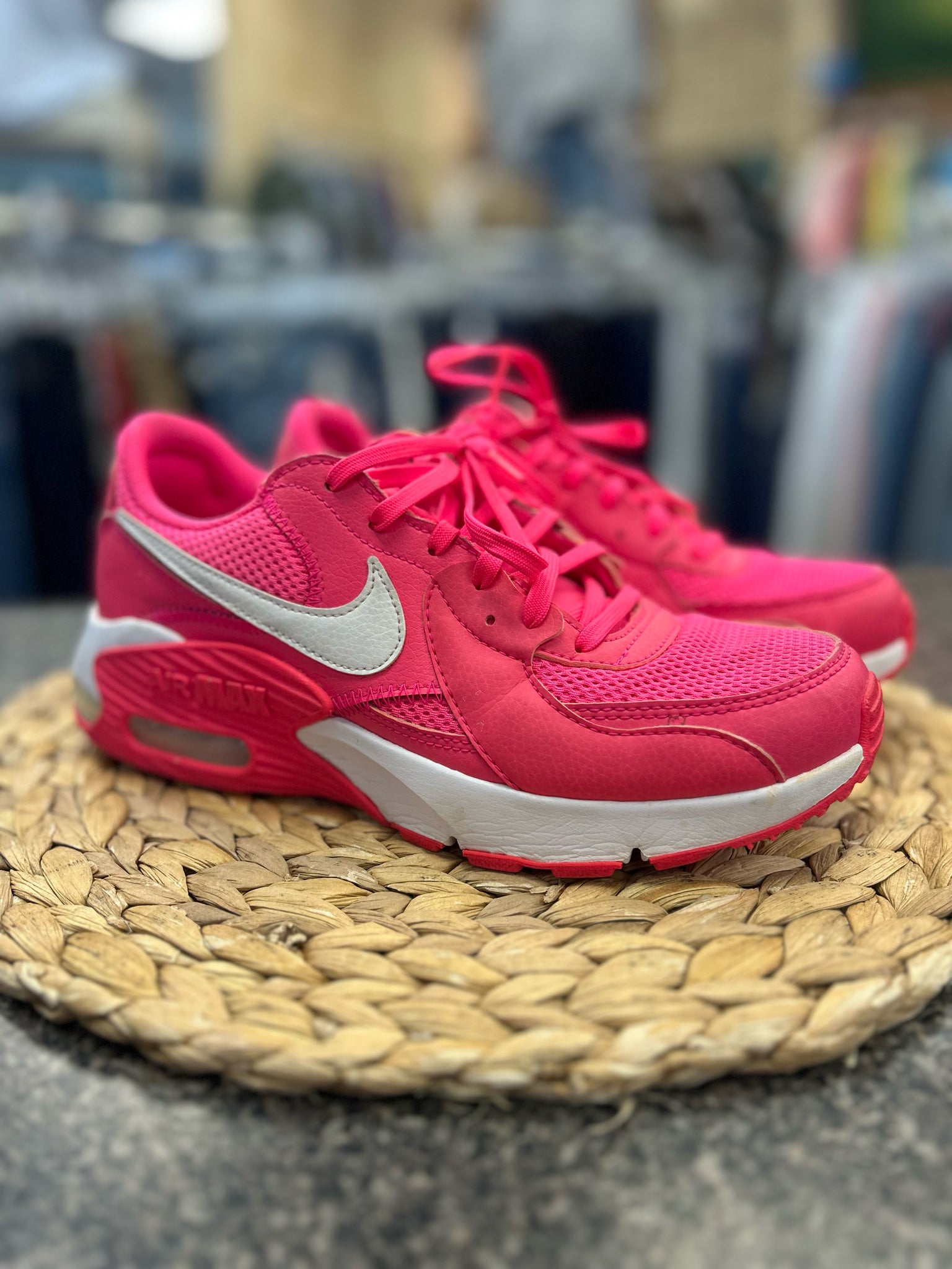 Pre-owned NIKE Pink White Trim Size 8 Designer Sneaker