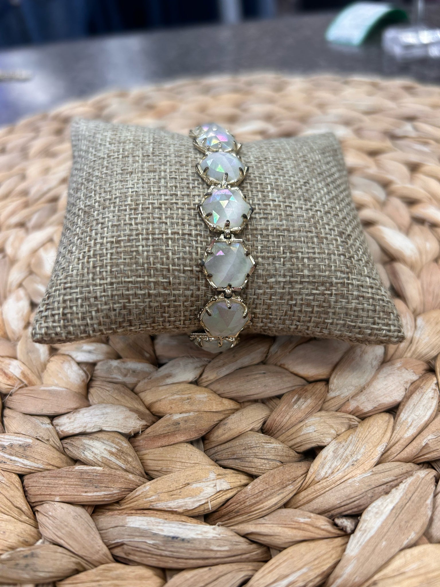 Pre-owned KENDRA SCOTT Opal Gold Designer Bracelet