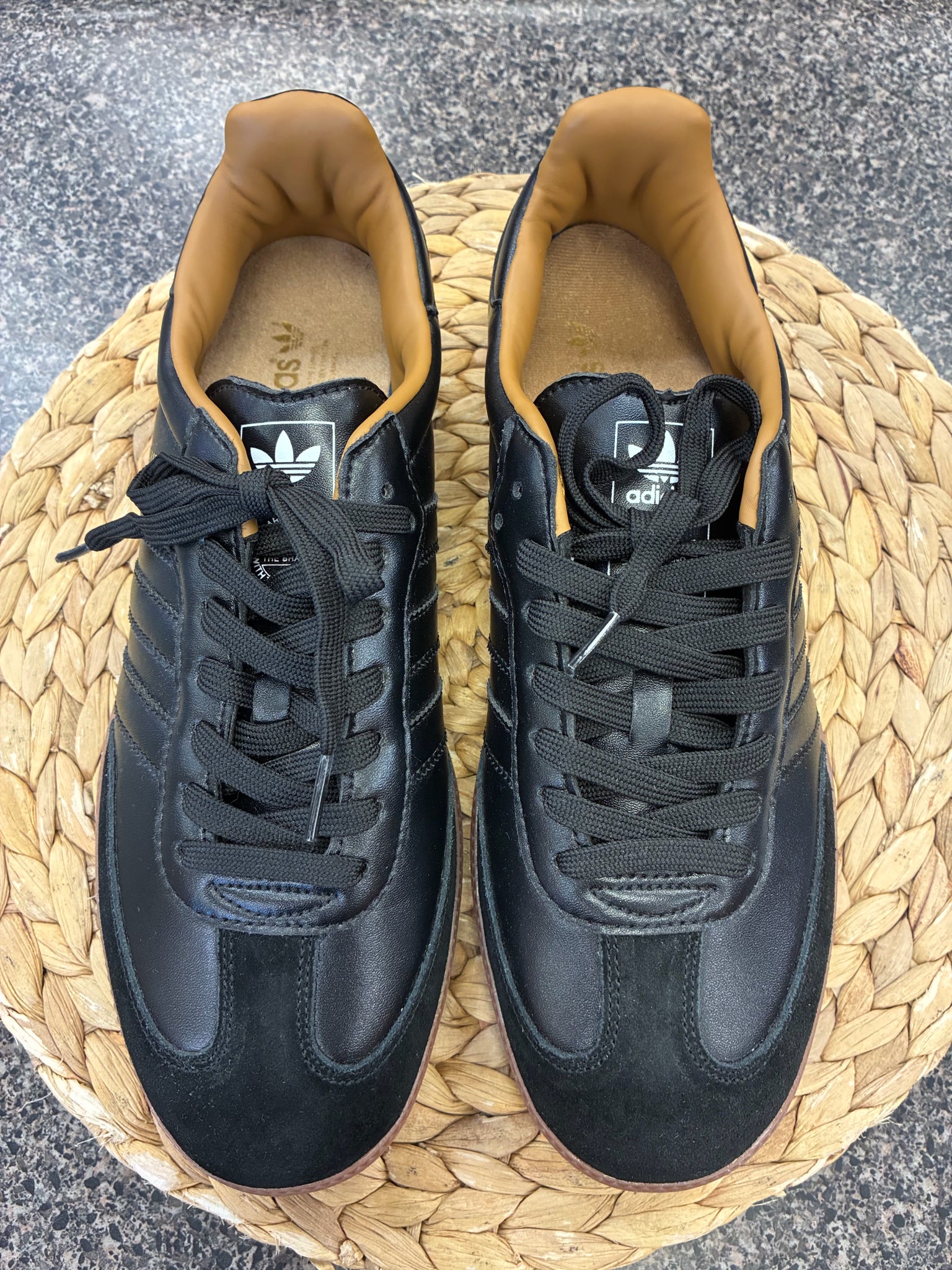 New Without Tag ADIDAS Black Brown Trim SHOE SIZE 11 MENS Designer Sneaker