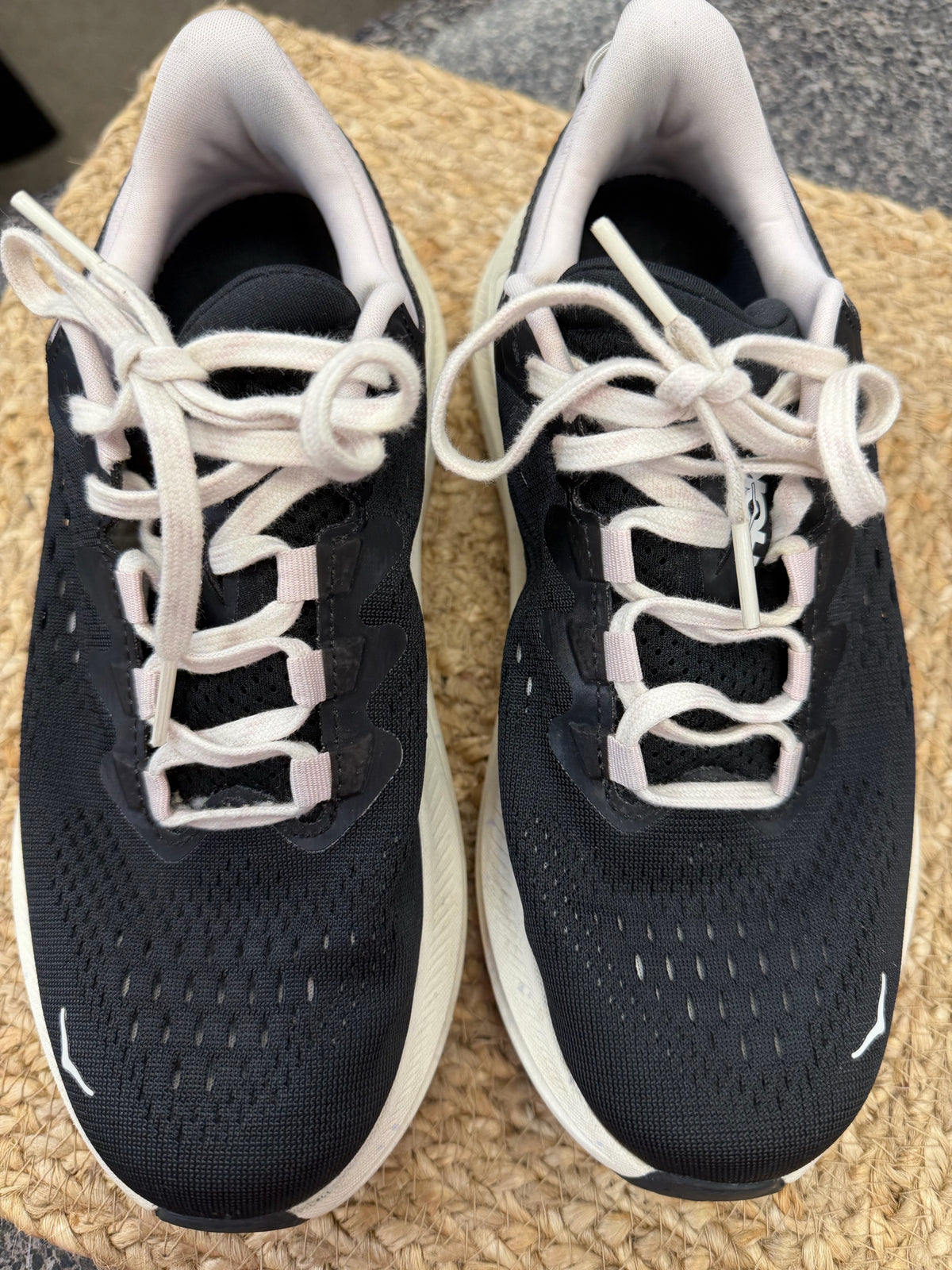 Pre-owned HOKA Black Off-white Size 6.5 Designer Sneaker