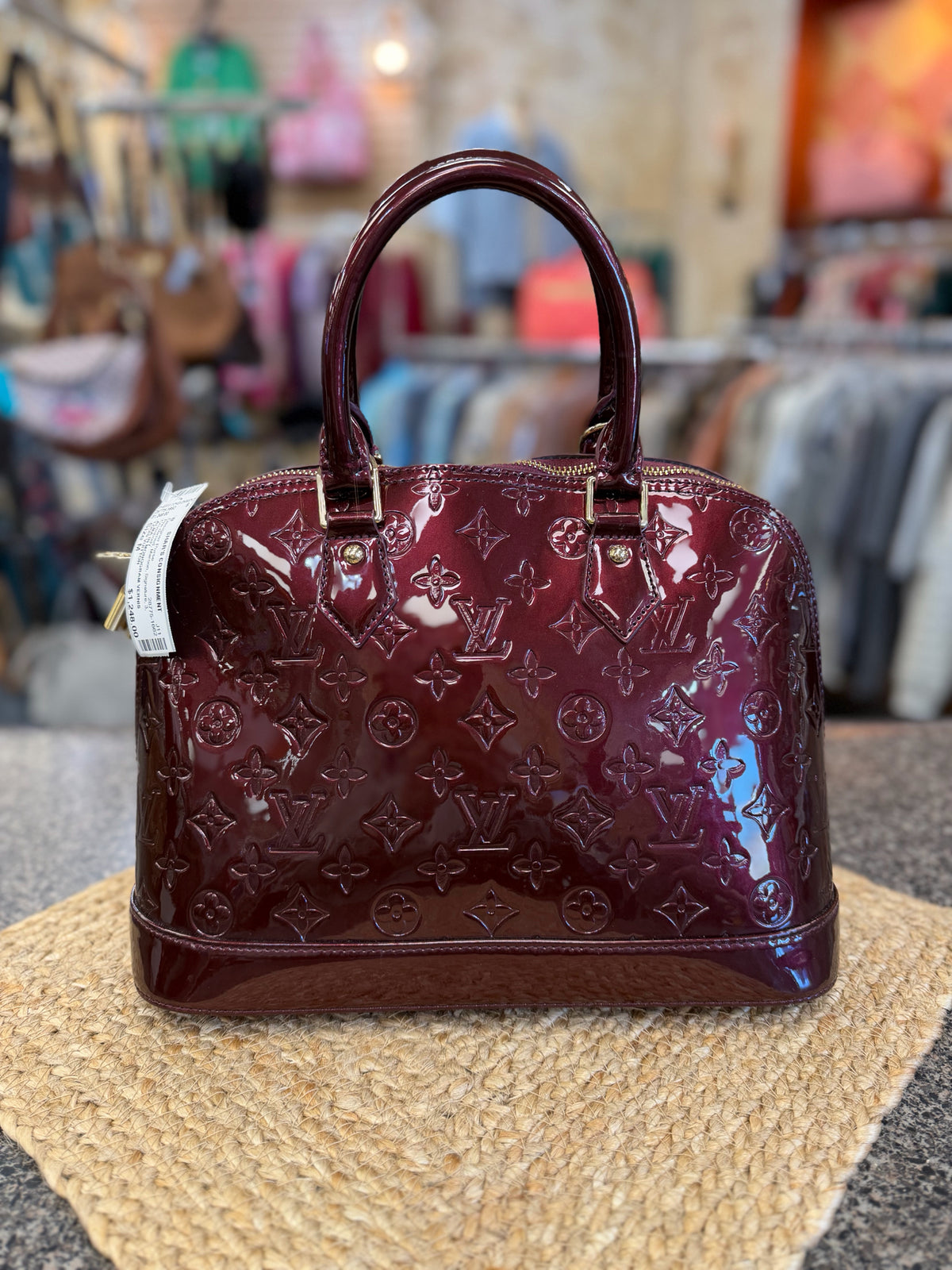 Pre-owned LOUIS VUITTON Maroon Signature Crossbody Designer Purse