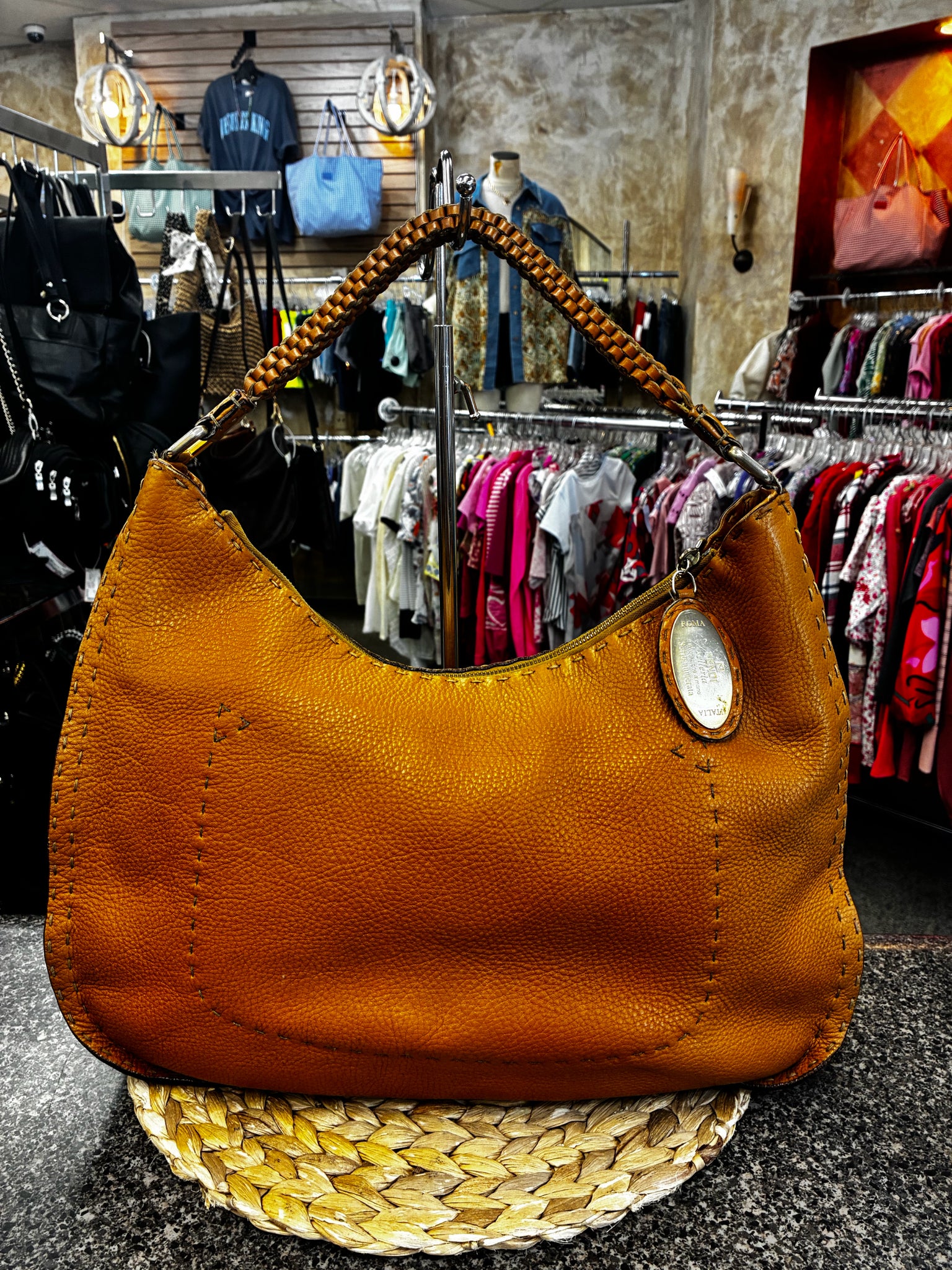 Pre-owned FENDI Brown Shoulder Designer Purse