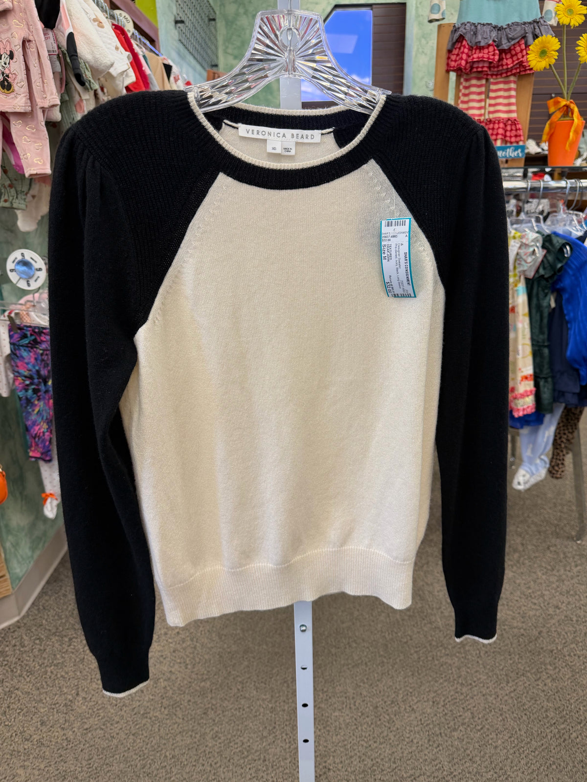 Pre-owned DEAR JOHN Ivory Black Size: M Long Sleeve Designer Sweater