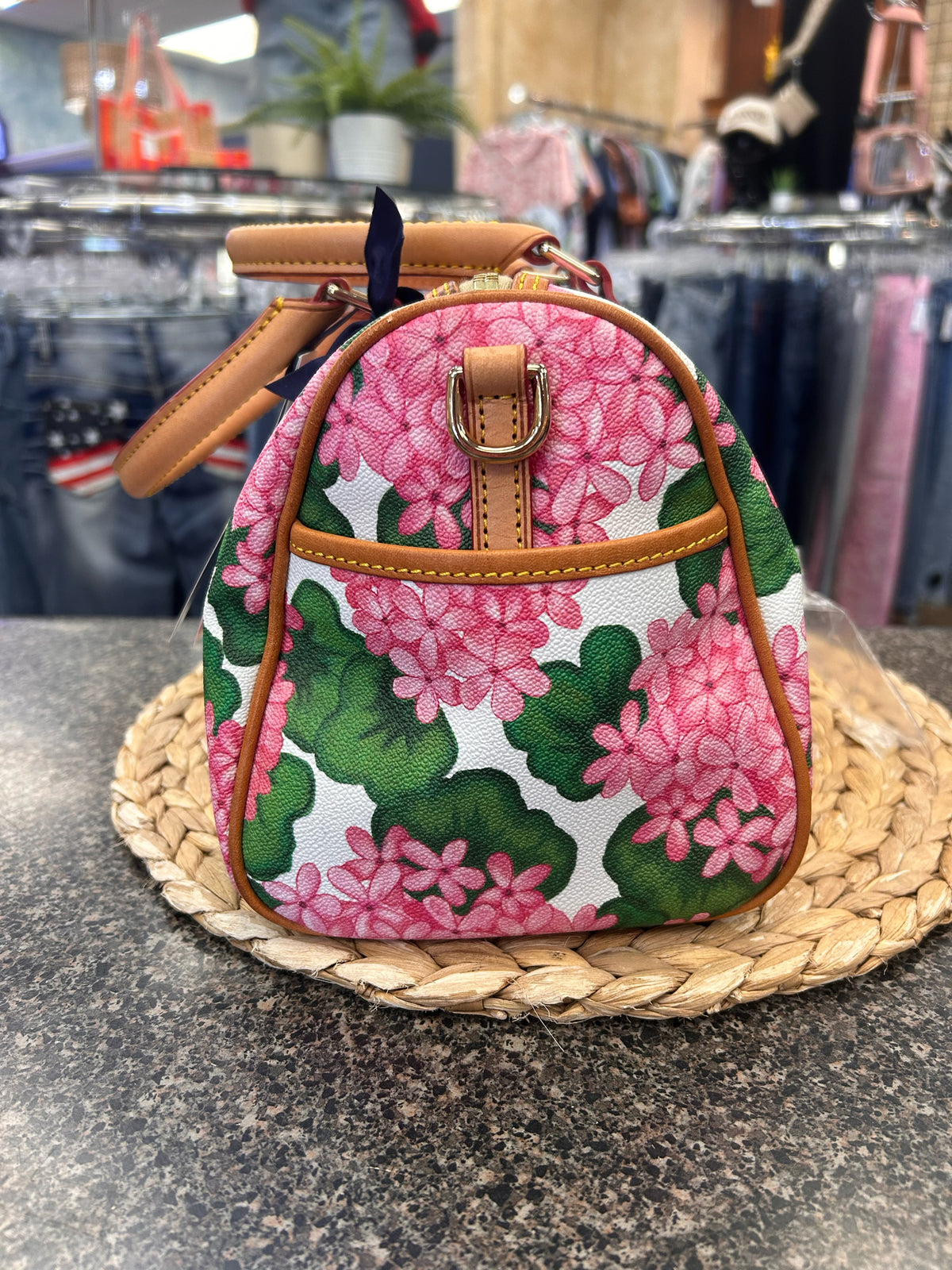 New with Tag DOONEY&BOURKE Pink floral Multi Floral Crossbody Designer Purse