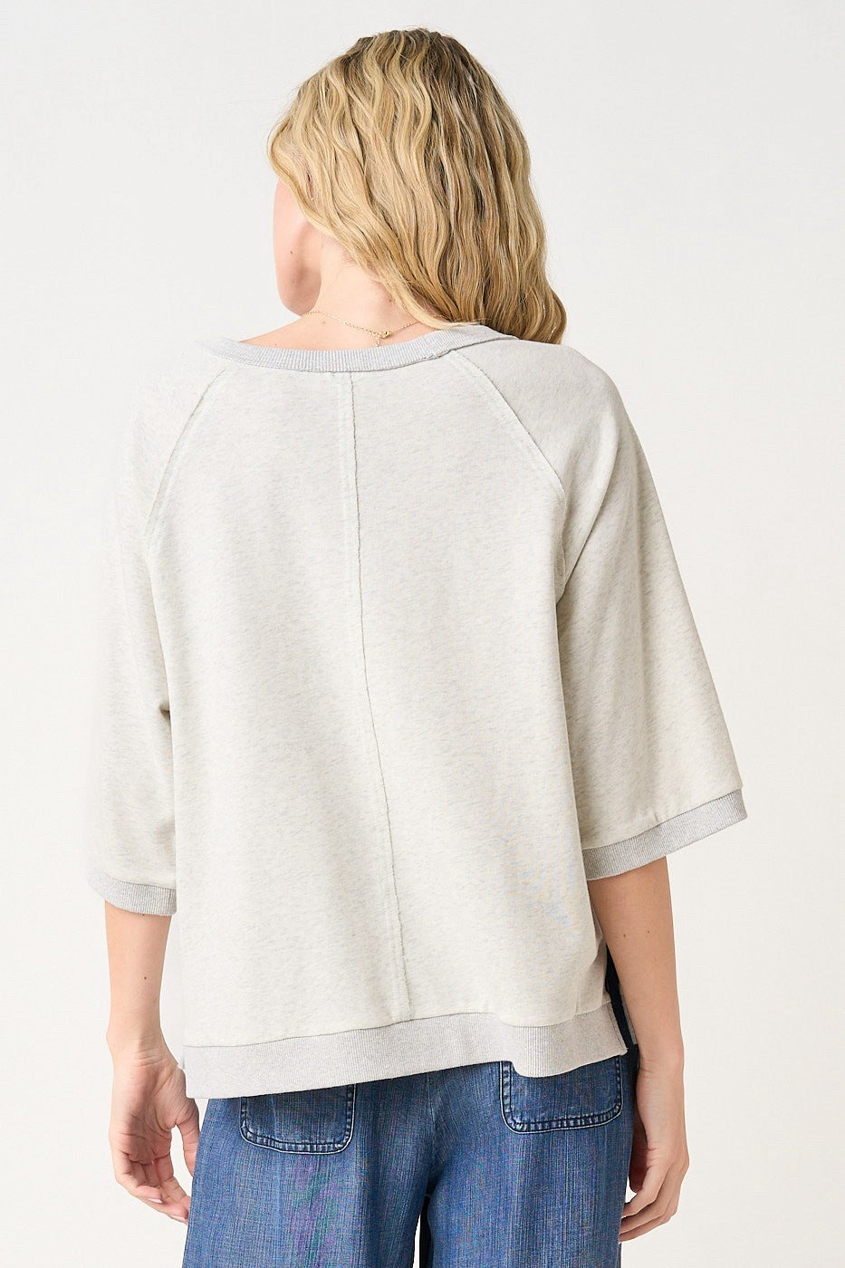 New MITTOSHOP Light gray Size: S Short Sleeve Blouse