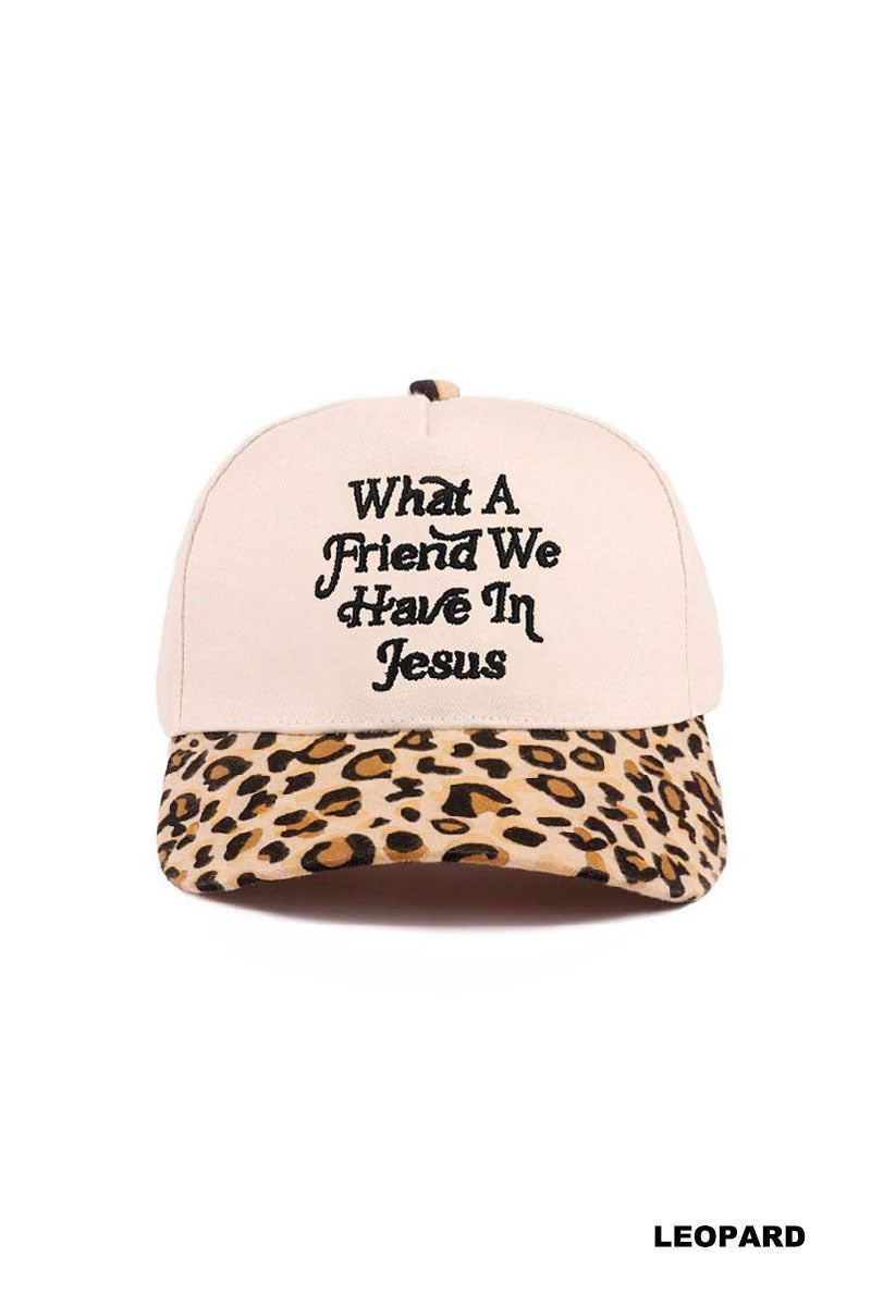 New Zenana Cream Leopard Cap