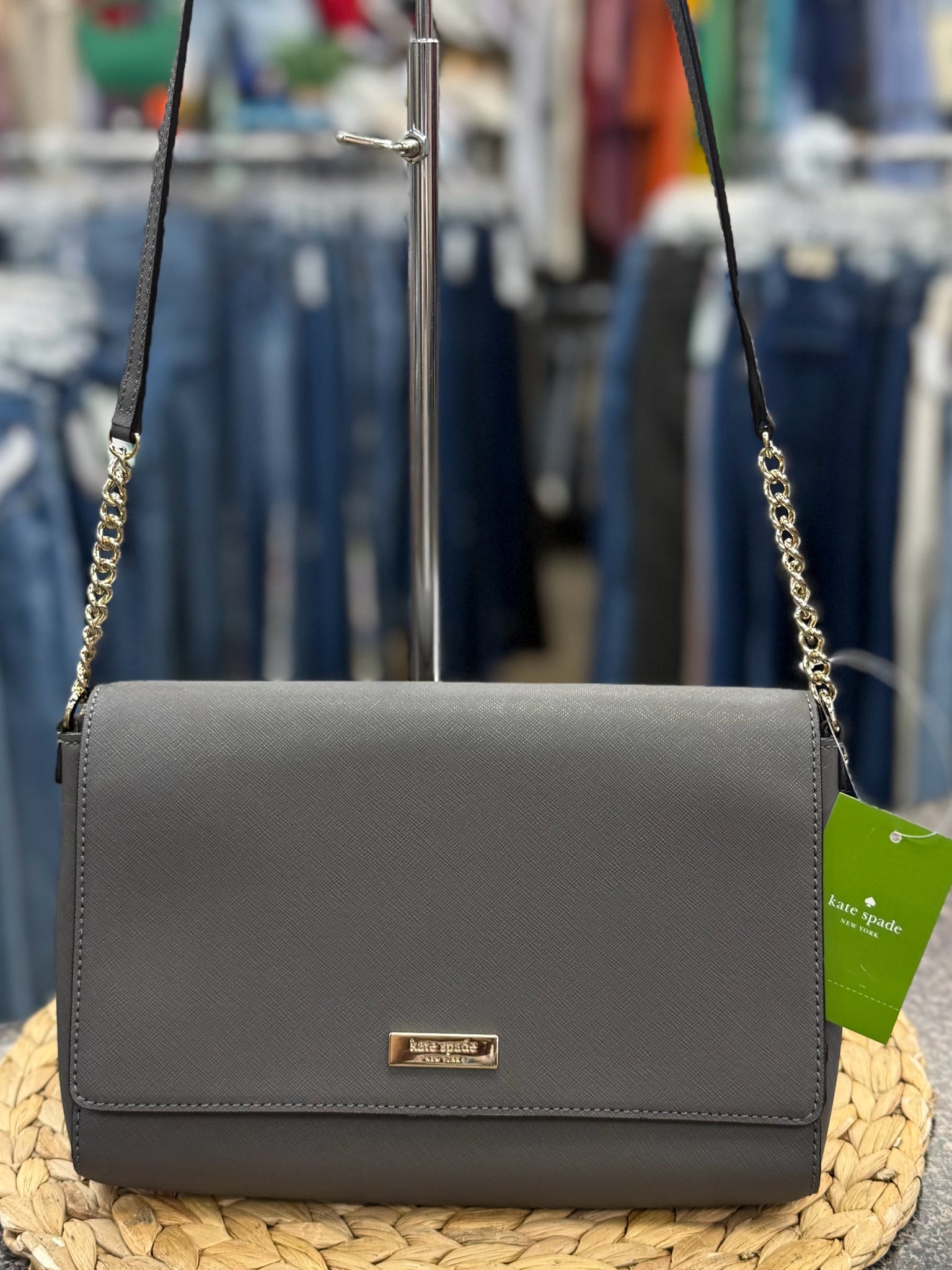 New with Tag KATE SPADE Gray Crossbody Designer Purse