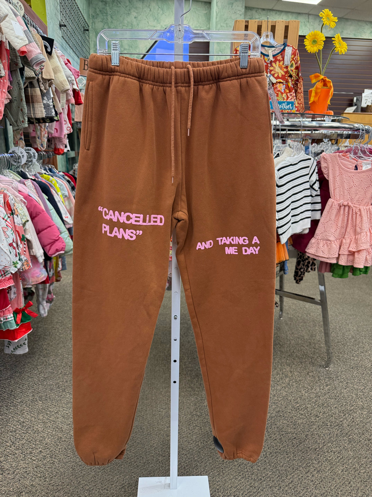 Pre-owned MAYFAIR Brown Pink Trim # SIZE 8/10 Sweatpants