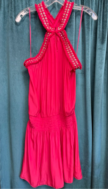 New with Tag Ramy Brook Hot pink Size 8/10 Sleeveless Designer Dress