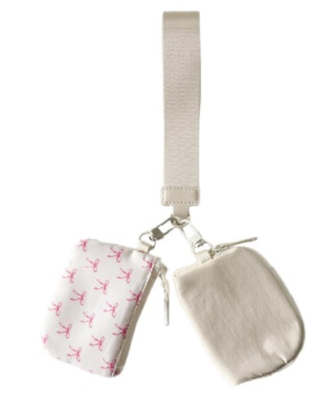 New Zenana Pink print Cream Wallet