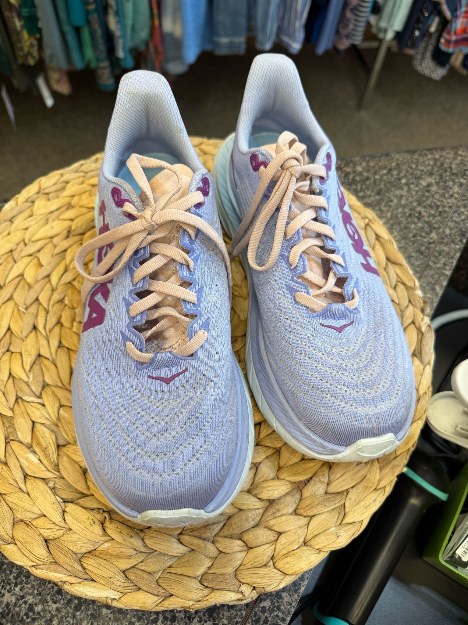Pre-owned HOKA Purple Lavender Size 7.5 Designer Sneaker
