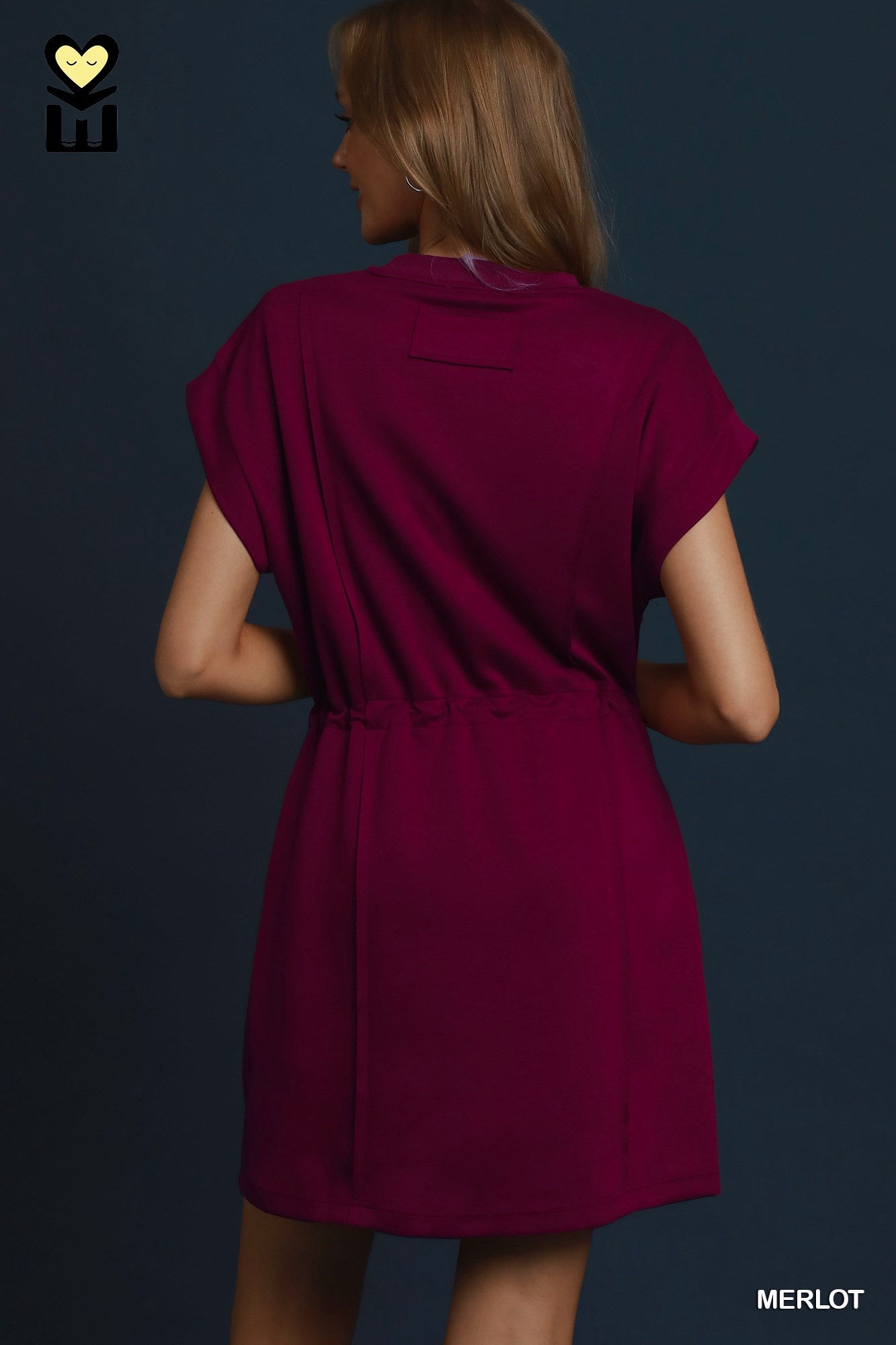 New UMGEE Wine Size Small Short Sleeve Dress