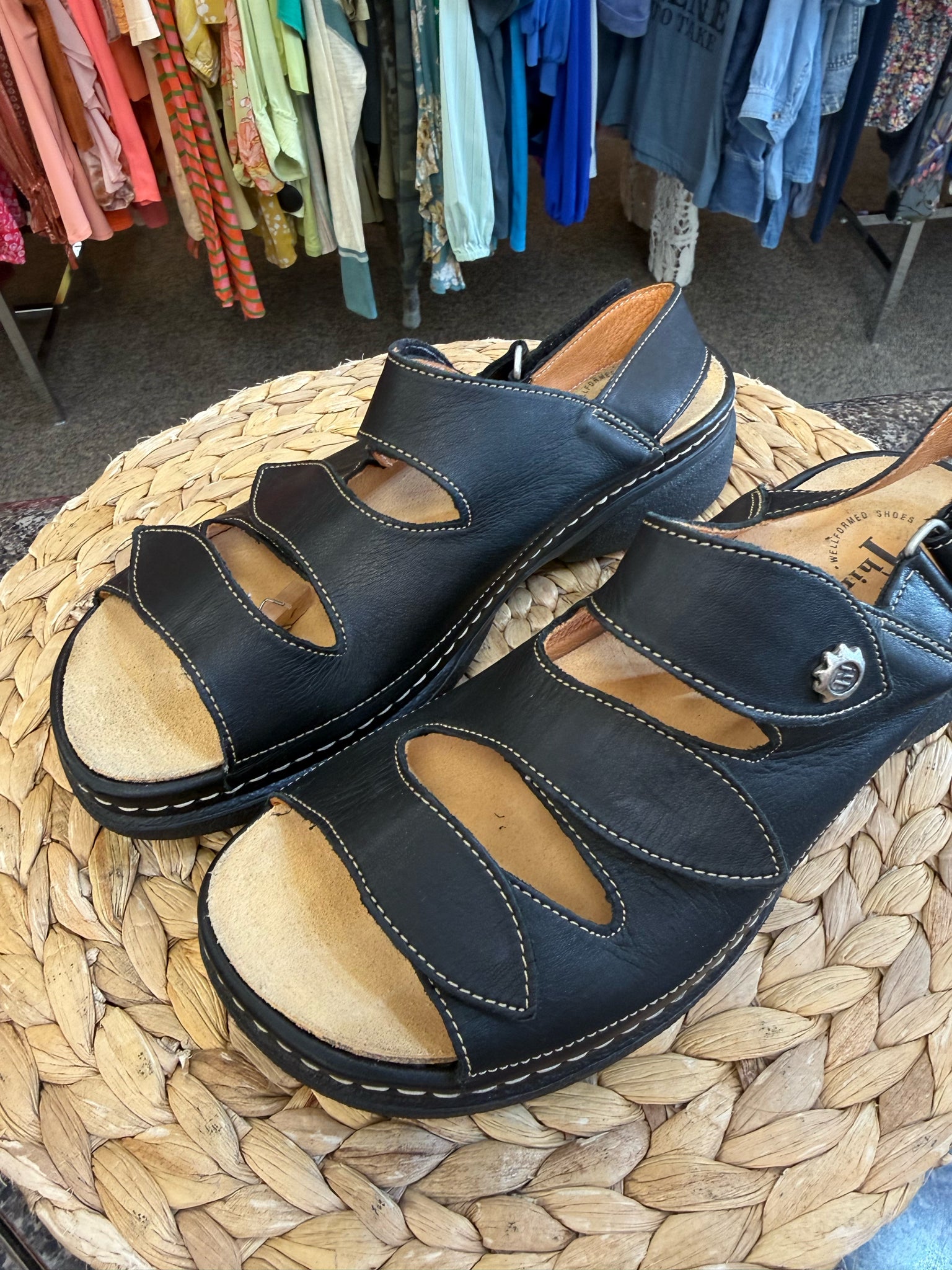 Pre-owned Think! Black Size 8.5 Designer Sandal