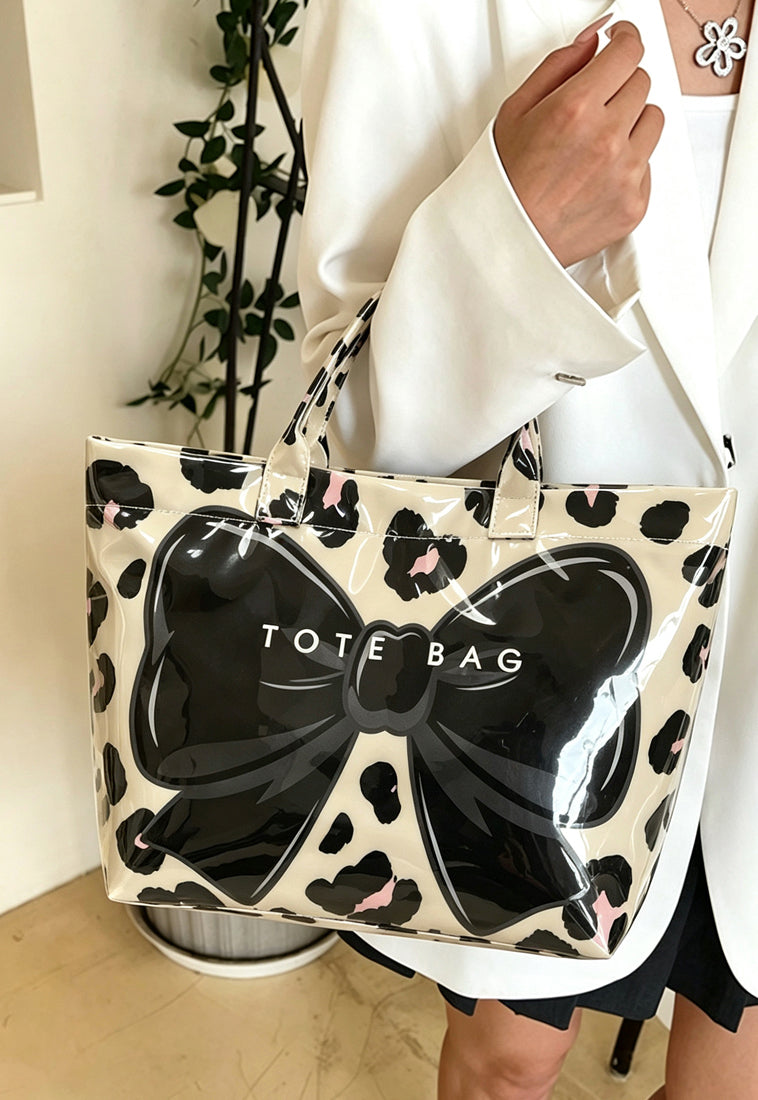 New Zenana Black Leopard M Tote Purse