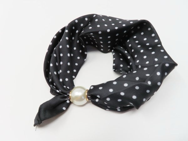 New L&B Black White Polka Necklace
