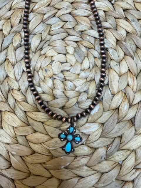 New WESTERN Bronze Turquoise Necklace