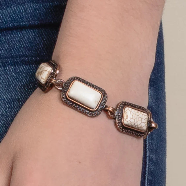 New YF Bronze Ivory Bracelet