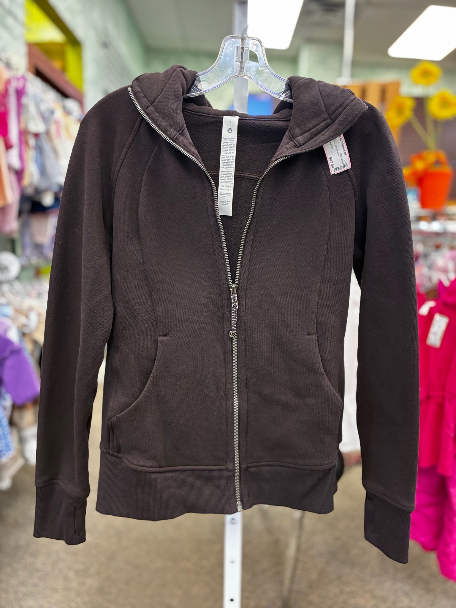 Pre-owned Lululemon Brown Size: S Long Sleeve Light Wt Jacket