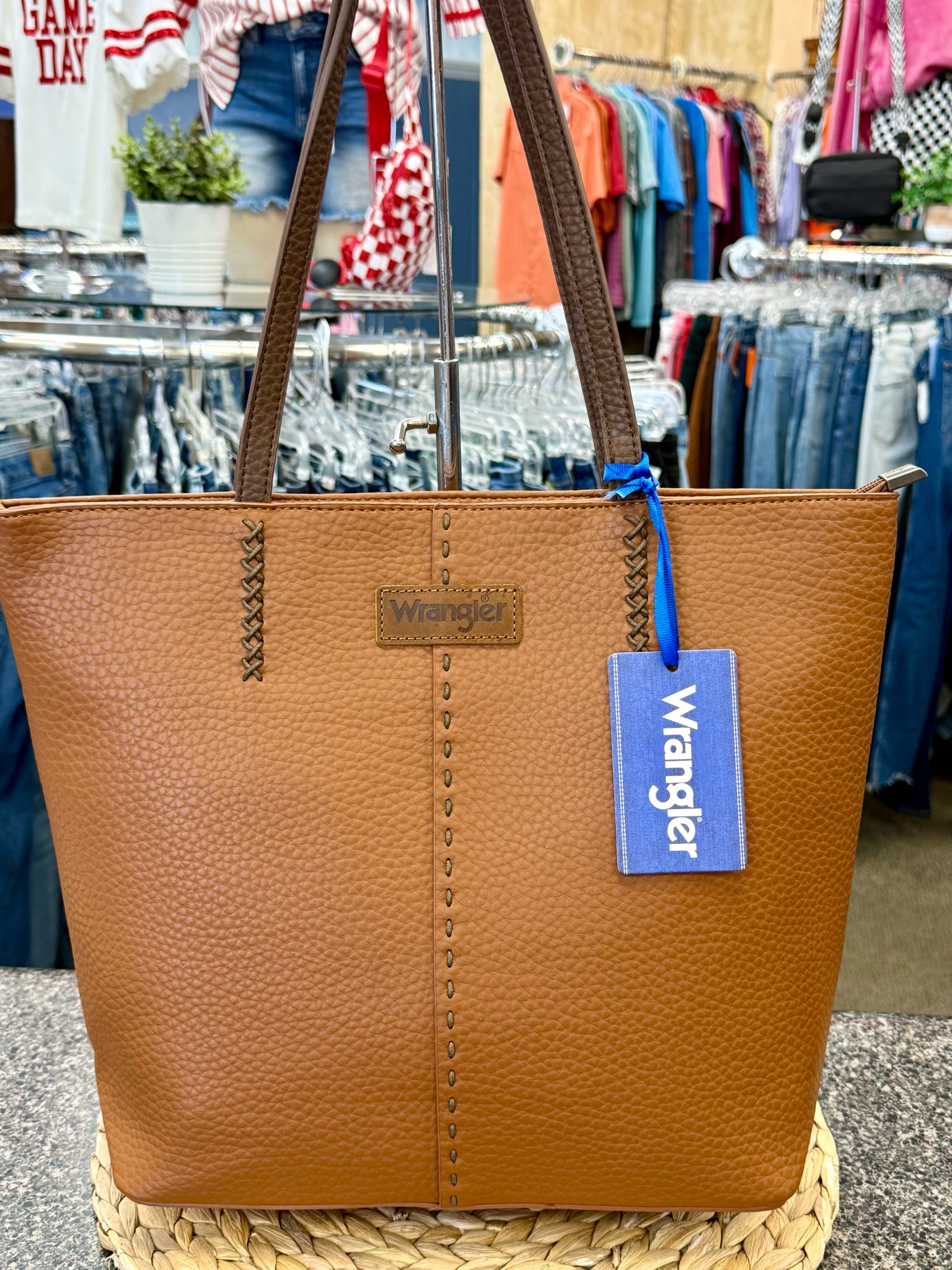 New WRANGLER Brown M Tote Purse