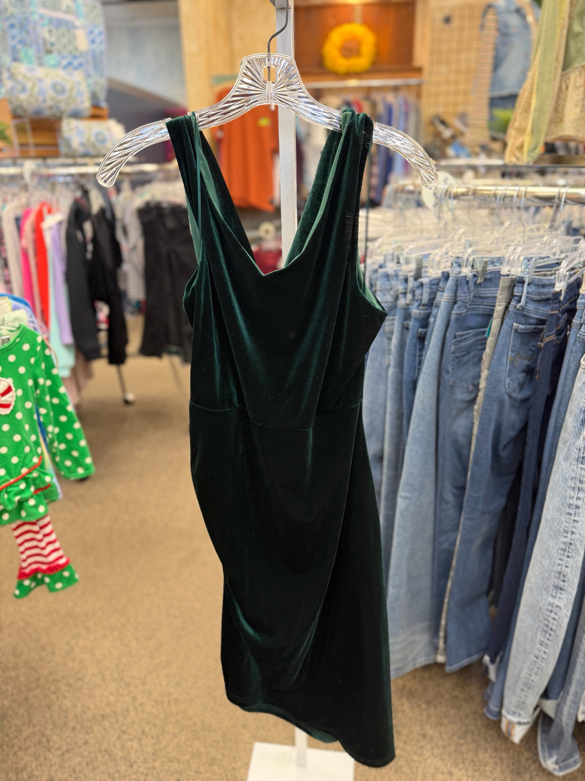 Pre-owned SAM EDELMAN Dark green Size 12 Sleeveless Dress