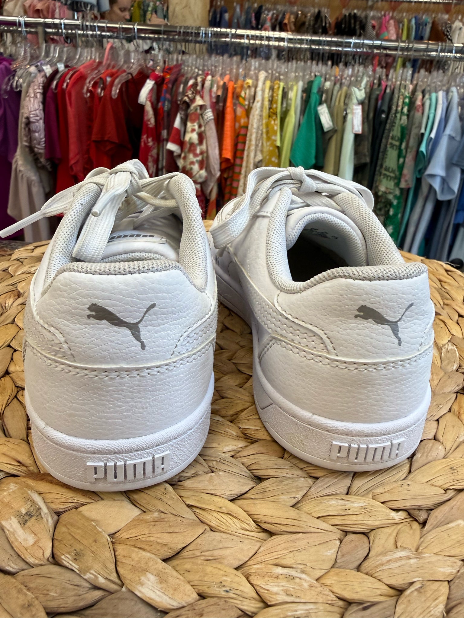 Pre-owned PUMA White C-SIZE 1 Boys Sneaker