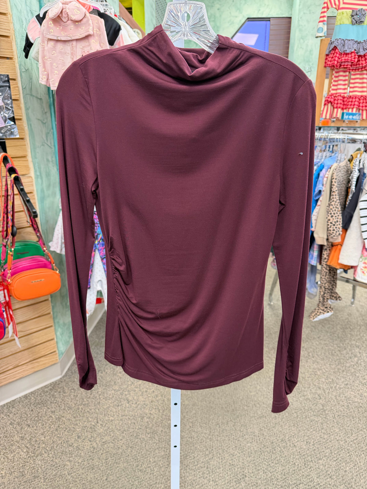 New with Tag LYSSE Dark Plum Size: XS Long Sleeve Blouse